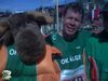 Jan-Olov Andersson (till höger) efter att ha fört OK Älgen i mål på sträcka 10, 10-mila 2007, placering: 265.