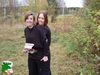 Madeleine och Sara i tvillingdräkt på daladubbeln